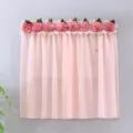 Pink Floral Utility Box Cover Curtain Decorative Lace Mesh Meter Shield for Home Wall - Width 25 * Height 30 cm / Pink Carnation