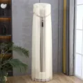 Standing air conditioner cover lace fabric vertical dust cover floor standing beige elegant - Aesthetic Beige Voile
