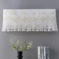 Lace air conditioner dust cover, elegant embroidered hanging AC protective cover for bedroom. - 1-1.5 HP All-Inclusive AC Cover (Must Remove for Use) Under 86cm / Gorgeous Phoenix Tail White