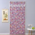 Quilted floral door curtain scene, thickened windproof thermal partition for winter home. - 80*190cm / Purple Flower