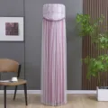 Modern cylindrical standing air conditioner cover purple lace floral dust cover for home - Blooming Flowers Purple with Lining