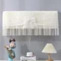Copertura per condizionatore in pizzo principessa antipolvere fiocco floreale 1.5P - Nuovo fiocco beige - non serve rimuovere per l'uso