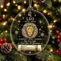 Sternzeichen Löwe Weihnachtsanhänger mit Geldhalter und detaillierter Gravur - Löwe