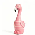 Vase créatif en résine de flamant rose et ornement décoratif pour une décoration d'intérieur - Style à Rayures Horizontales Rose (Style B) / Hauteur 15cm