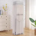 Elegant lace vertical air conditioner dust cover breathable protective case for home living room decor. - AC Cover (Height 170cm) / [Square] Forget-Me-Not Green