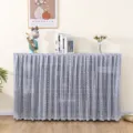 Lace fabric dust-resistant curtain for bookshelf, shoe rack and storage cabinet decor. - Width 140 * Height 100 cm / Dreamy Grey