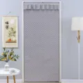 Thickened quilted door curtain for winter warmth, gray windproof thermal hanging curtain. - 120*220cm / Padded Cotton Door Curtain - Grey