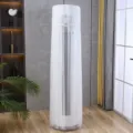 Vertical cylindrical air conditioner dust cover white lace mesh breathable home appliance protector - Universal Air Conditioner Cover (Height 175cm) / Sunflower White