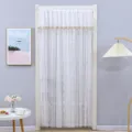 French lace door curtain white sheer panel for bedroom kitchen home room decor detail view. - 90*200cm / Elegant White Lace Door Curtain