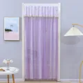 French style purple lace door curtain room partition sheer hanging curtain for home decor. - 90*200cm / Elegant Purple Lace Door Curtain