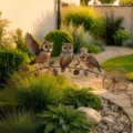 Rustic bronze metal owl garden stake ornament for outdoor lawn and patio decoration - Owl (OWL)