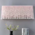 Pink lace air conditioner cover detail, elegant embroidered dustproof hanging AC protector. - 1-1.5 HP All-Inclusive AC Cover (Must Remove for Use) Under 86cm / Gorgeous Phoenix Tail Pink