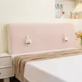 Rosa Strick Kopfteilbezug mit süßer Wolkentasche, elastischer Staubschutz für das Bett. - Kopfteil Länge 120 cm [für 65 cm Höhe] / Wolkentasche - Rosa
