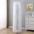 Copertura antipolvere verticale in pizzo bianco per condizionatore con decoro floreale. - Universale per Altezza Condizionatore 180 / Bianco Piccoli Fiori