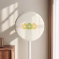Funda antipolvo elástica para ventilador redondo cubierta protectora de flores - Tres flores doradas