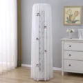 Fodera antipolvere verticale in pizzo bianco per condizionatore con ricamo di ciliegie. - Universale per Altezza Condizionatore 180 / Bianco Ciliegia