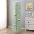Copertura antipolvere per condizionatore verticale in pizzo verde con decoro nuvola. - Universale per Altezza Condizionatore 180 / Verde Nuvola