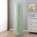 Copertura antipolvere cilindrica in pizzo verde chiaro per condizionatore verticale elegante. - Universale per Altezza Condizionatore 180 / Pizzo Perla Verde