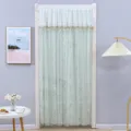 French lace door curtain gauze room partition mosquito-proof home decorative sheer curtain - Elegant Fruit Green Lace Door Curtain