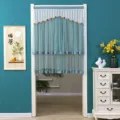 Blue lace door curtain detail scene, elegant gauze partition curtain for home decor. - 80*120CM / Green