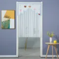 Fabric short door curtain half curtain for bedroom home decor with cute bear pattern - 100 * 120 cm with Hook and Loop Fastener / Animal