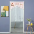 Cute cartoon fruit girl door curtain pink valance white sheer curtain home bedroom decor - 100 * 120 cm with Hook and Loop Fastener / Good Luck And Prosperity
