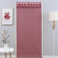 Thickened quilted thermal door curtain, windproof winter fabric partition for room. - 120*220cm / Padded Cotton Door Curtain - Pink