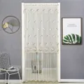 Rideau de porte en dentelle brodée moustiquaire séparation intimité pour décoration été - Rose Lotus