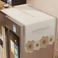 Cream style double door refrigerator dust cover cute floral top cloth anti dust towel mat - Deep Autumn Shaped Fridge Cover