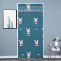 Verdickter thermischer isolierter Tuervorhang Winter winddichter Cartoon Kaninchenmuster Vorhang - Gesteppter Hase / 90*200cm