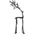 Eleganter mattschwarzer Rentier-Statue aus Legierung für moderne Weihnachtsdekoration - Große Größe Rentier / Schwarz