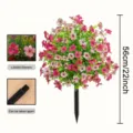 Lebensechte rosa Kunst-Gänseblümchen Blumenstecker Strauß 56cm für den Garten - Mehrfarbig