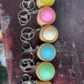 Set di cinque colorati portachiavi in silicone a forma di panino per gestire meglio lo stress - Rosa