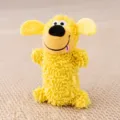 Giocattolo di peluche giallo per cani con trama a mocio, 15cm x 11cm. - Giocattolo per cani mop stridulo giallo