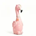 Vase à fleurs créatif en résine rose en forme de cygne pour décoration cadeau - Style Floral à Pois Rose (Style A) / Hauteur 15cm