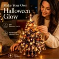 Dettaglio del kit per albero di Halloween fai-da-te con calde luci a LED e perle - Kit Albero di Halloween con Perline