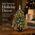 Mini kit fai da te albero di Natale di perline per decorazione festiva da tavolo - Kit Albero di Natale con Perline