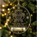Eleganter Gemini Sternzeichen Acryl Weihnachtsschmuck mit Geldhalter für Geschenke - Zwillinge