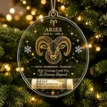 Widder Sternzeichen Weihnachts-Geldornament mit feiner Goldgravur und funktionellem Geldfach - Steinbock