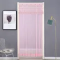 Tenda per porta in pizzo rosa zanzariera divisoria trasparente camera da letto - 90*220cm / Zanzariera rosa romantico con velcro