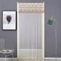 Tenda per porta in rete beige con pizzo, divisorio traspirante per camera da letto e salotto. - 90*220cm / Zanzariera beige romantico con velcro