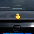 Divertido pato de goma adorno de coche dedo medio pato amarillo para auto decoracion - Pato Grande Dedo Medio / 1 Pieza/Paquete / Amarillo