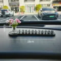 Plaque de stationnement temporaire mignonne avec fleurs pour auto, support élégant. - Vase bégonia et panneau de parking 3D souple