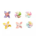 Cute colorful pinwheel car interior decoration detail view, small pastel windmill ornament for dashboard. - 1 Piece/Pack / Colorful