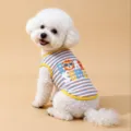 Lindo chaleco a rayas para perros pequeños como Bichon y Teddy, ropa de verano cómoda. - XS / Raya Amarilla