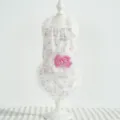 Vestido de verano de encaje fino para mascotas, chaleco lindo para perros y gatos. - XS / Rosa