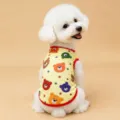 Gilet pour chien mignon imprimé ours dessin animé vêtements d'été respirants pour petits chiens. - XS / Jaune