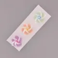 Leuke kersenbloesem fiets windmolen decoratie magnetische roterende stuur ornamenten - Neon driekleurig (Set van 3)