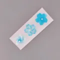 Blauwe bloem fietsdecoratie variant, een schattig magnetisch roterend accessoire. - Blauwe kleurtinten (set van 3)