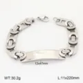 Bracelet homme en acier titane luxe mode résistant à la décoloration bijoux pour hommes - Style 1